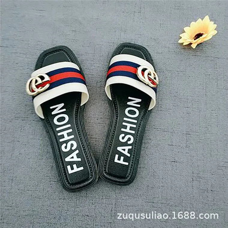 Summer New Style Fashion Network Red Korean-style Trend Sandals Versatile WOMEN'S Shoes Home Square Buckle Slipper Outer Wear Fa
Summer New Style Fashion Network Red Korean-style Trend Sandals Versatile WOMEN'S Shoes Home Square Buckle Slipper Outer Wear Fa