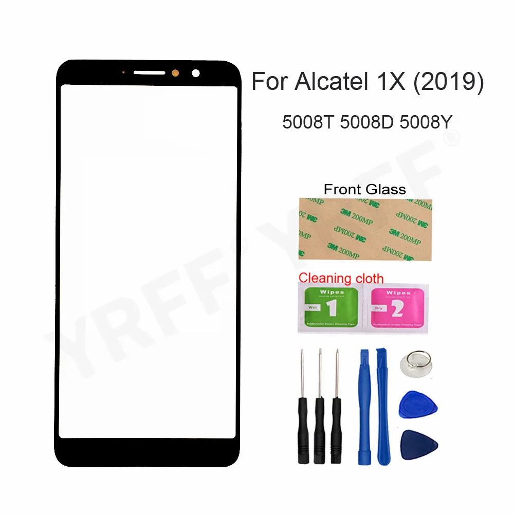 Передняя стеклянная панель экрана для Alcatel 1X (2019) 5008T 5008D 5008Y (без сенсорного экрана)