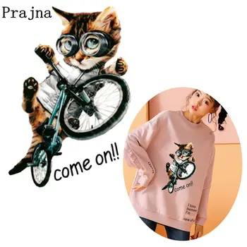 Prajna Bicycling Cool Cat Heat Transfers Vinyl Thermal Iron Fabric Stickers Iron On Patches For Clothing Kid Jacket Applique DIY
Prajna Bicycling Cool Cat Heat Transfers Vinyl Thermal Iron Fabric Stickers Iron On Patches For Clothing Kid Jacket Applique DIY
