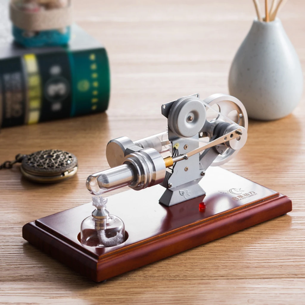 Stainless Steel Mini Stirling Engine Electric Generator Motor Model Toy Kits Stainless Steel Mini Stirling Engine Electric Generator Motor Model Toy Kits
