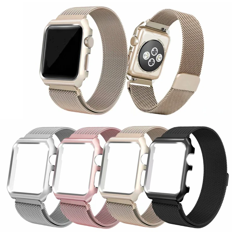milanese loop watch strap+case for Apple watch 4 band 40mm correa apple watch 44mm bracelet for iwatch band 42/38mm series 3 2 1
milanese loop watch strap+case for Apple watch 4 band 40mm correa apple watch 44mm bracelet for iwatch band 42/38mm series 3 2 1