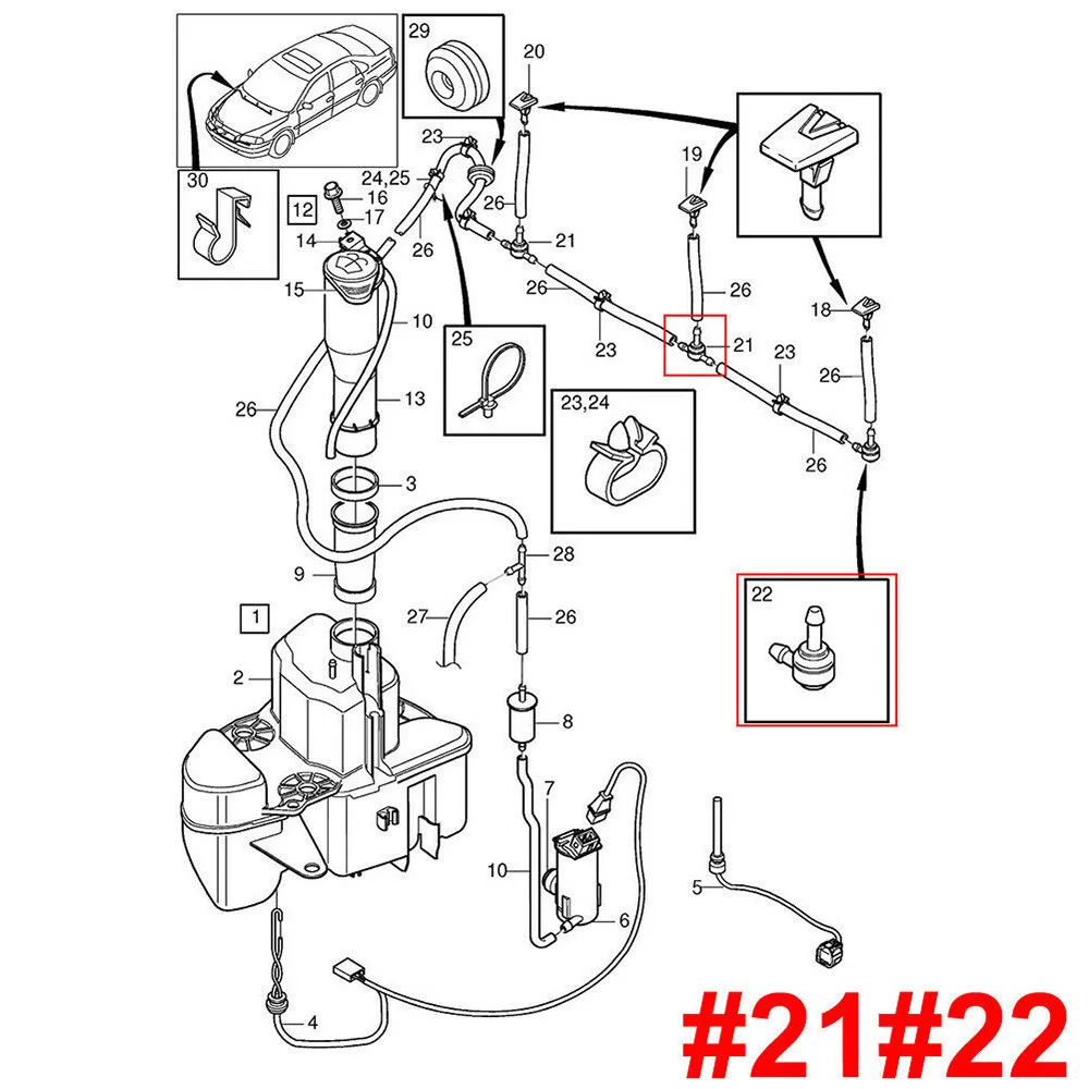 Replace Faulty Valve for Optimal Washer Performance 2 Way & 3 Way Valve Set for C30 C70 S40 S60 S80 V50 V70 XC60 9178895
Replace Faulty Valve for Optimal Washer Performance 2 Way & 3 Way Valve Set for C30 C70 S40 S60 S80 V50 V70 XC60 9178895