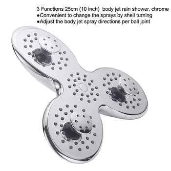 3 Functions ABS Plastic Multifunctional Three-petal Type Electroplating Nozzle Shower Head Bathroom Top Spray Rainfall Clean
3 Functions ABS Plastic Multifunctional Three-petal Type Electroplating Nozzle Shower Head Bathroom Top Spray Rainfall Clean