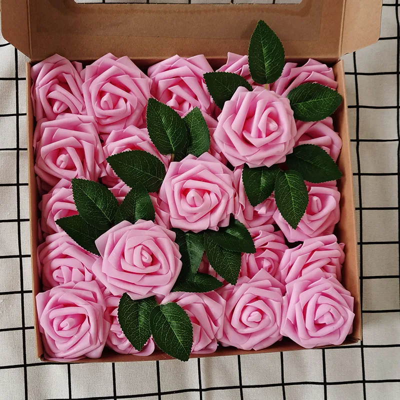25Pcs PE Rose Head Artificial Flowers DIY Wedding Decoration Foam Flower Ball Fake Flowers Wreath Valentine's Day Bouquet
25Pcs PE Rose Head Artificial Flowers DIY Wedding Decoration Foam Flower Ball Fake Flowers Wreath Valentine's Day Bouquet