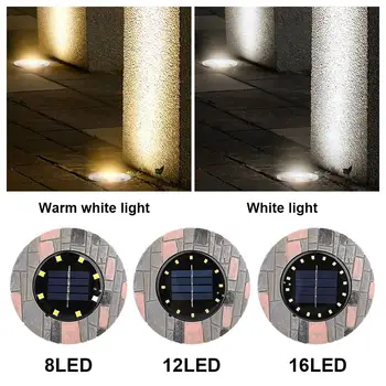 Ground Lamp Buried Light Disk Lights Durable Eco-Friendly 8/12/16LED Solar Power IP65 Waterproof Gutter Outdoor Street
Ground Lamp Buried Light Disk Lights Durable Eco-Friendly 8/12/16LED Solar Power IP65 Waterproof Gutter Outdoor Street