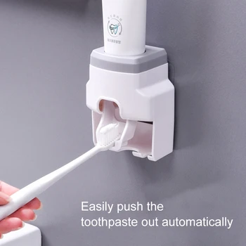 Automatic Toothpaste Dispenser Toothbrush Holder Storage Rack Wall Mount Holder Bathroom Accessories Toothpaste Squeezer Set
Automatic Toothpaste Dispenser Toothbrush Holder Storage Rack Wall Mount Holder Bathroom Accessories Toothpaste Squeezer Set
