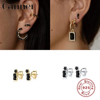 925 Sterling Silver Stud Earrings Black Rectangle Cubic CZ Earrings For Women Fine Jewelry Piercing Oorbellen Brincos Aretes W5
925 Sterling Silver Stud Earrings Black Rectangle Cubic CZ Earrings For Women Fine Jewelry Piercing Oorbellen Brincos Aretes W5