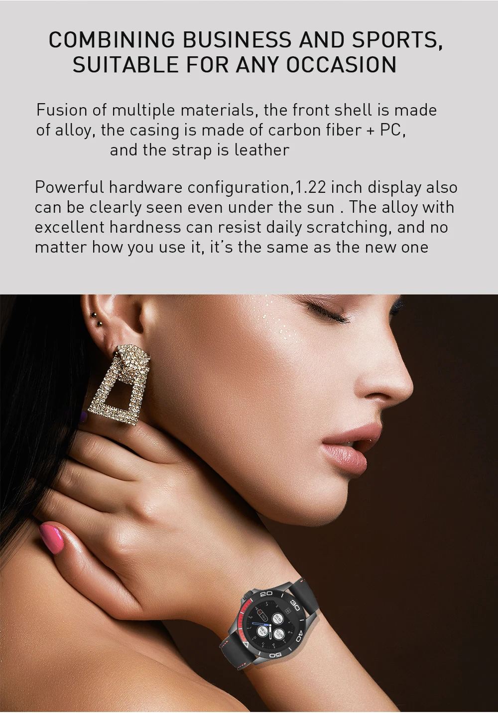 CK21 Men Fashion Smartwatch Wearable Device Bluetooth Pedometer Heart Rate Monitor Smart Watch For AndroidIOS Smart Bracelet (2)