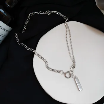 Cool xi ha feng Double Layer Necklace Creative Non-symmetrical Non-mainstream Design Necklace Simple Geometry Choker Female 1913
Cool xi ha feng Double Layer Necklace Creative Non-symmetrical Non-mainstream Design Necklace Simple Geometry Choker Female 1913