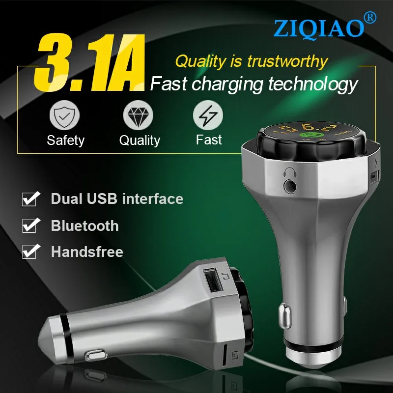 Wireless Bluetooth Hands-free Bluetooth Car Kit FM Transmitter MP3 Audio Player Support U Disk TF Card Car Charger
Wireless Bluetooth Hands-free Bluetooth Car Kit FM Transmitter MP3 Audio Player Support U Disk TF Card Car Charger