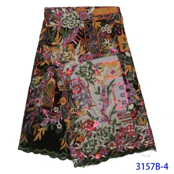 Embroidery Lace Fabric With Sequins Hot Sale African French Tulle Mesh Lace Fabric Sequins Lace Fabric For Bridal LD3157B-4
Embroidery Lace Fabric With Sequins Hot Sale African French Tulle Mesh Lace Fabric Sequins Lace Fabric For Bridal LD3157B-4