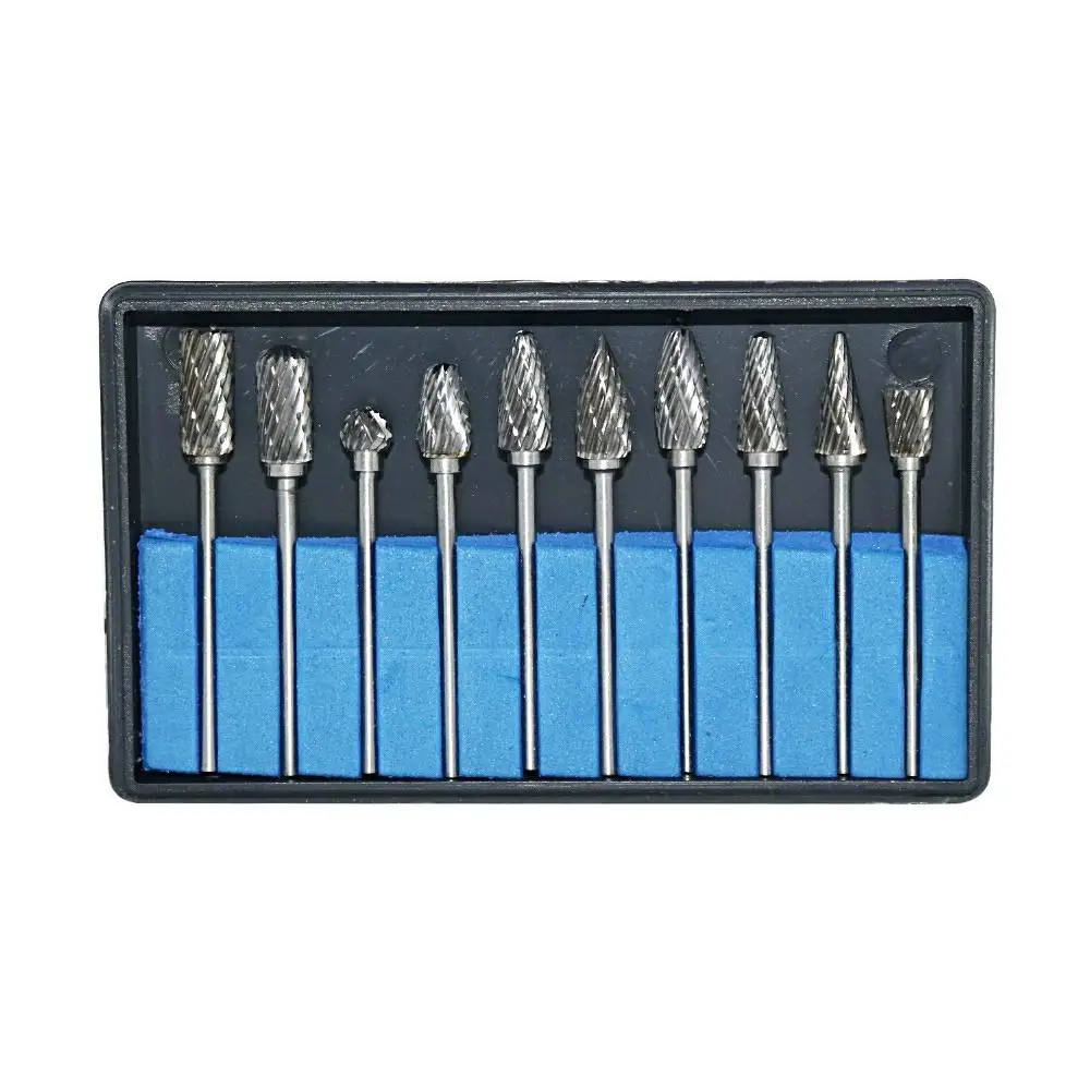 10 Pieces Tungsten Carbide Rotary Burr Set with 2.35mm Shank Fit Dremel Tool Grinder Drill Woodworking Drilling Carving
10 Pieces Tungsten Carbide Rotary Burr Set with 2.35mm Shank Fit Dremel Tool Grinder Drill Woodworking Drilling Carving