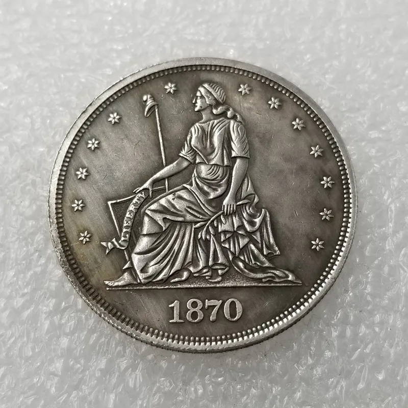 1870 $1 Dollar Standard Seated Dollar Patterns copy type old coins silver plated coins
1870 $1 Dollar Standard Seated Dollar Patterns copy type old coins silver plated coins
