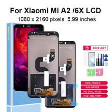 Ensemble écran LCD de remplacement avec châssis, 5.99 pouces, AAA, pour Xiaomi Mi A2 MIA2 6X Mi A2 6X=