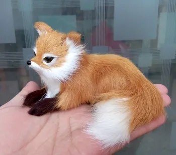 

mini animals hard model real furs simulation fox owl deer popularity prop handicraft home desktop decoration toy gift a0166