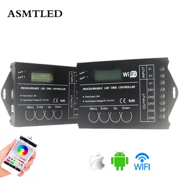LED Time Dimmer RGB Controller TC420 TC421 with wifi DC12V-24V 5 Channel Total Output aluminum 20A Common Anode Programmable
LED Time Dimmer RGB Controller TC420 TC421 with wifi DC12V-24V 5 Channel Total Output aluminum 20A Common Anode Programmable