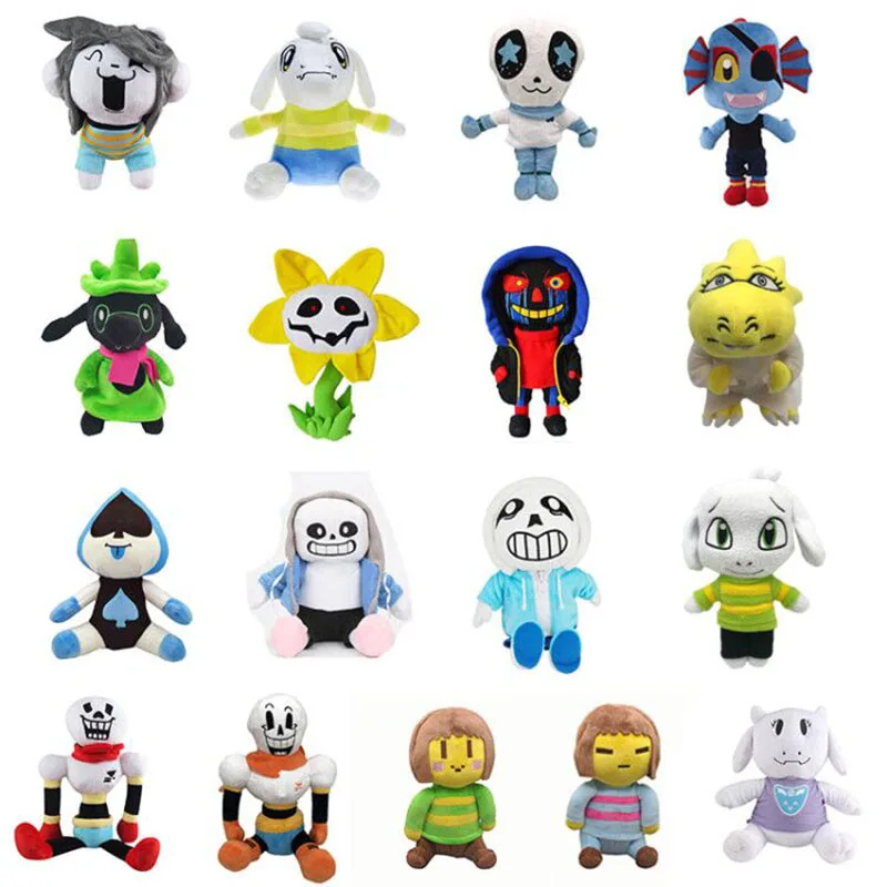 Плюшевые игрушки Undertale 20 30 см мягкие из фильма Sans Toriel Frisk Chara Temmie детские