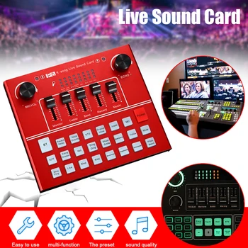 Universal Dual Microphone Bluetooth Audio Plug And Play Entertainment Studio English Version Broadcast Live Sound Card
Universal Dual Microphone Bluetooth Audio Plug And Play Entertainment Studio English Version Broadcast Live Sound Card