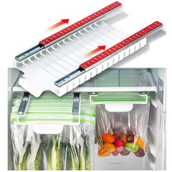 Refrigerator Organizer Kitchen Storage Rack with 14 Slots Refrigerator Drawer Plastic Food Bag Ziplock Bag Storage Rack Holder
Refrigerator Organizer Kitchen Storage Rack with 14 Slots Refrigerator Drawer Plastic Food Bag Ziplock Bag Storage Rack Holder