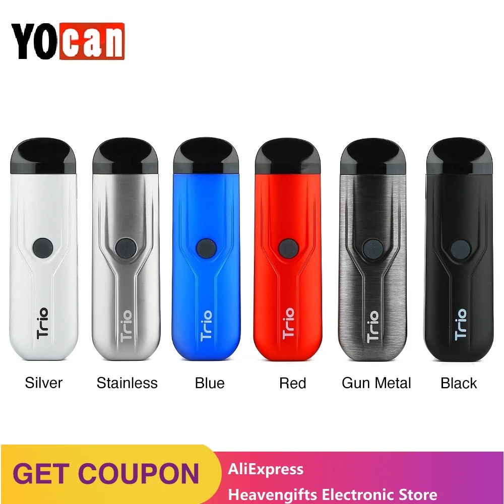 100% Original Yocan Trio Pod System Starter Kit 500mAh Built-in Battery Portable 3-in-1 Pod System Vape Kit E-cigs Vape
100% Original Yocan Trio Pod System Starter Kit 500mAh Built-in Battery Portable 3-in-1 Pod System Vape Kit E-cigs Vape