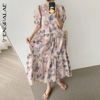 SHENGPALAE 2020 New Summer Women Vintage Loose High Waist Slim Was Thin Elegant Flowers V-neck Folds Maxi Dress ZA4530
SHENGPALAE 2020 New Summer Women Vintage Loose High Waist Slim Was Thin Elegant Flowers V-neck Folds Maxi Dress ZA4530