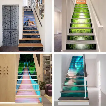 13PCS 3D Stair Riser Floor Stickers Waterproof Removable Self Adhesive Stairway Decals Stairs Decoration DIY Set 
13PCS 3D Stair Riser Floor Stickers Waterproof Removable Self Adhesive Stairway Decals Stairs Decoration DIY Set