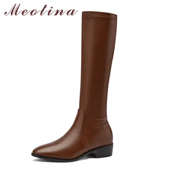 Meotina Knee High Boots Women Shoes Zipper Mid Heel Riding Boots Round Toe Block Heels Long Boots Ladies Autumn Winter Brown 40
Meotina Knee High Boots Women Shoes Zipper Mid Heel Riding Boots Round Toe Block Heels Long Boots Ladies Autumn Winter Brown 40