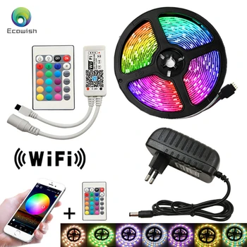 LED Strip Light Wifi SMD5050 2835 RGB Tape 5M 10M 15M DC12V Flexible RGB LED Stripe Ribbon Diode +WiFi Controller+Adapter plug
LED Strip Light Wifi SMD5050 2835 RGB Tape 5M 10M 15M DC12V Flexible RGB LED Stripe Ribbon Diode +WiFi Controller+Adapter plug