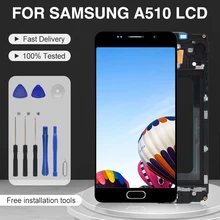 Catteny – ensemble écran tactile LCD Super Amoled A5 2016, avec châssis, pour Samsung Galaxy A510, livraison gratuite=