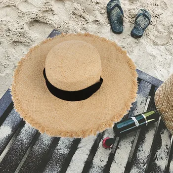 Hats Sun Protection Straw Women Summer Hats Raffia Hat Small Fresh Chiffon Streamer Straw Hat Seaside Travel Sun Beach Hat 2020 
Hats Sun Protection Straw Women Summer Hats Raffia Hat Small Fresh Chiffon Streamer Straw Hat Seaside Travel Sun Beach Hat 2020