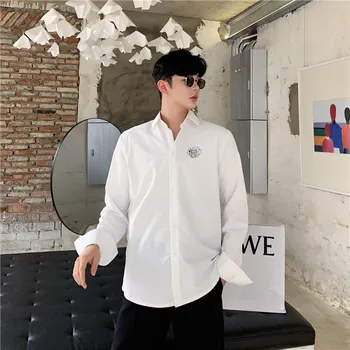 NEW Male Women Japan Korea Streetwear Loose Shirt Men Back Splice Ribbon Casual Long Sleeve Shirt Couple Clothing
NEW Male Women Japan Korea Streetwear Loose Shirt Men Back Splice Ribbon Casual Long Sleeve Shirt Couple Clothing