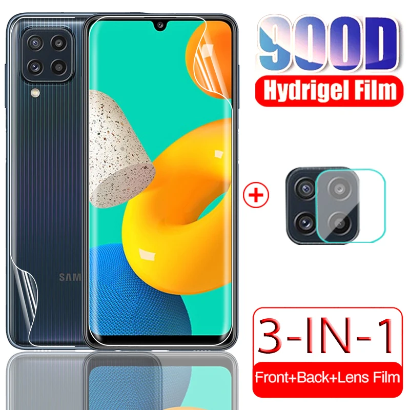 Гидрогелевая пленка 3 в 1 с полным покрытием для samsung galaxy m32 m 32 6 4 "hd защитные