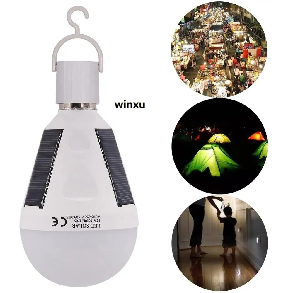 Portable IP44 Waterproof E27 7W 12W 280lm Rechargeable Lamp Emergency LED Light Solar Bulb
Portable IP44 Waterproof E27 7W 12W 280lm Rechargeable Lamp Emergency LED Light Solar Bulb