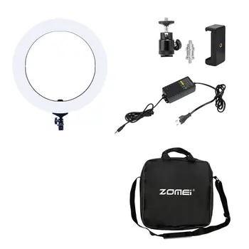 

ZOMEI Photography Lighting 14inch 18inch Video Photo Studio Kit LED Ring Light For Professional Camera 5500K EU plug With Holder