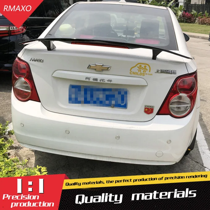 Спойлер для Aveo 2011 2016 спойлер Chevrolet TF АБС пластик Цвет задних крыльев автомобиля