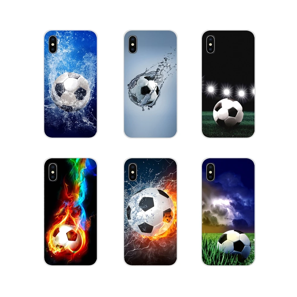 For Huawei Honor 4C 5C 6X 7 7A 7C 8 9 10 8C 8S 8X 9X 10I 20 Lite Pro Silicone Phone Case Cover Soccer Ball on water burning fire | Мобильные