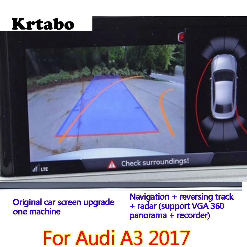 Original car screen upgrade for Audi A3 2017 Navigation Reverse Track Radar (supports VGA360 panoramic recorder)
Original car screen upgrade for Audi A3 2017 Navigation Reverse Track Radar (supports VGA360 panoramic recorder)