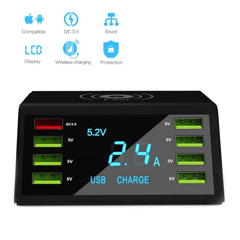 XEDAIN Usb Fast Charging Wireless Phone Charger QC 3.0 Box For iphone XR Max Samsun Galaxy A 70 S 7 Edge Huawei P20 Redmi Note 5
XEDAIN Usb Fast Charging Wireless Phone Charger QC 3.0 Box For iphone XR Max Samsun Galaxy A 70 S 7 Edge Huawei P20 Redmi Note 5