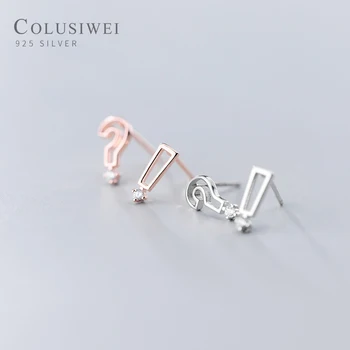 COLUSIWEI Authentic 925 Sterling Silver Question Mark and Exclamation Mark Asymmetric Symbol Drop Earring for Women Fine Jewelry
COLUSIWEI Authentic 925 Sterling Silver Question Mark and Exclamation Mark Asymmetric Symbol Drop Earring for Women Fine Jewelry