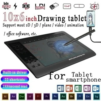 10*6'' IPS HD Graphics Drawing Digital Tablet Monitor Pen Display 233 Point Quick Reading Pressure Sensing Universal
10*6'' IPS HD Graphics Drawing Digital Tablet Monitor Pen Display 233 Point Quick Reading Pressure Sensing Universal