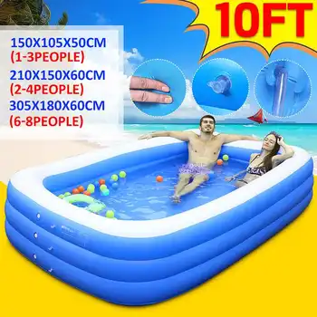 10/7/5ft 150cm/210cm/305cm Home Use Inflatable Large Swimming Pool 3 Layers Outdoor Indoor Baby Kids family Pool Bathing Tub
10/7/5ft 150cm/210cm/305cm Home Use Inflatable Large Swimming Pool 3 Layers Outdoor Indoor Baby Kids family Pool Bathing Tub