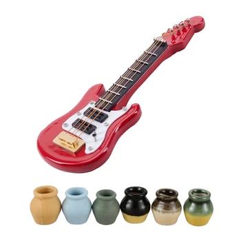 7 Pcs 1: 12 Dollhouse Miniature Toy Decoration 1Pcs Guitar Red 6Pcs Porcelain Vase
7 Pcs 1: 12 Dollhouse Miniature Toy Decoration 1Pcs Guitar Red 6Pcs Porcelain Vase