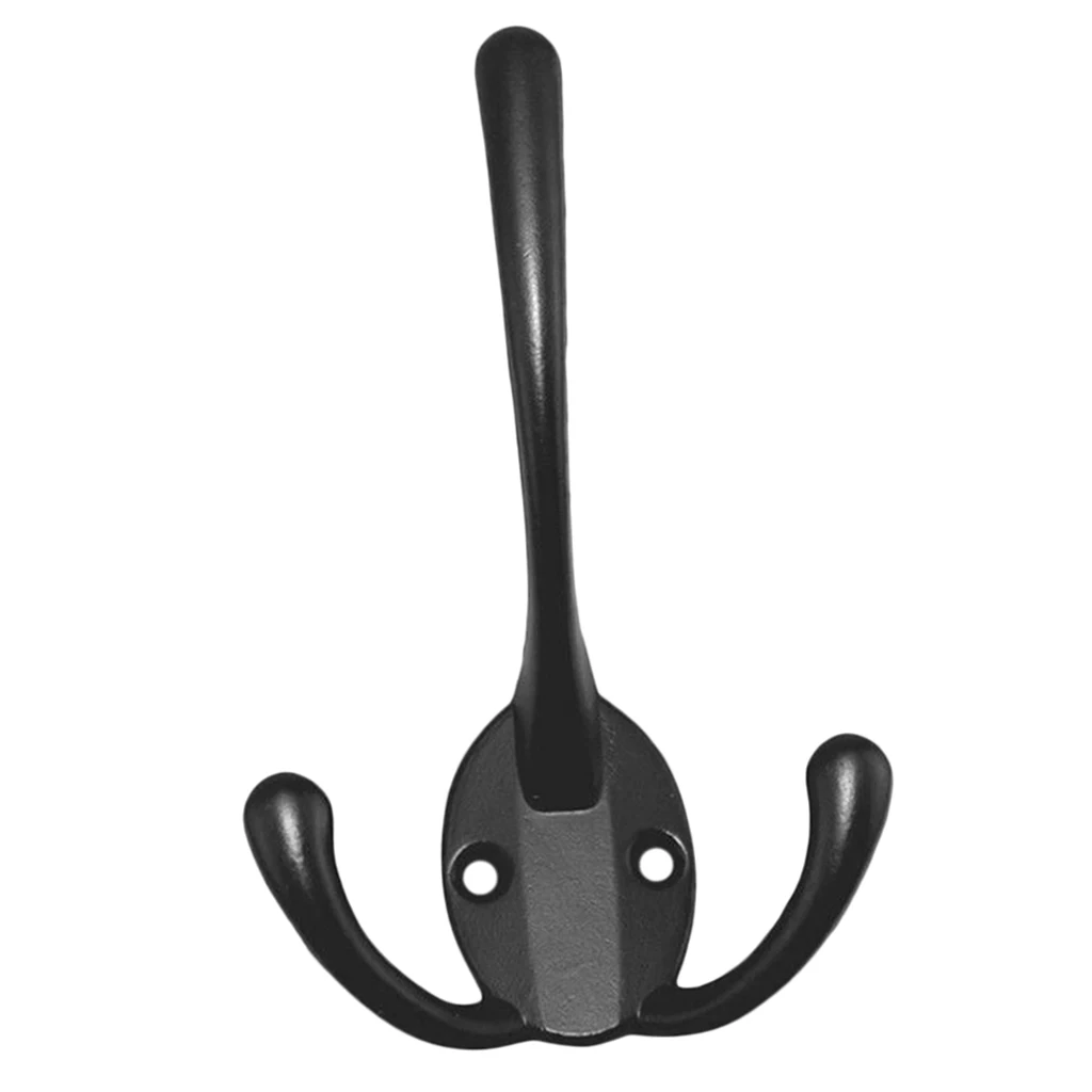 Vintage Zinc Alloy Coat Hooks Dual Hook Hanger Organizer Wall Storage Holder for Clothes Jacket Towel For Entryway Kitchen Bath