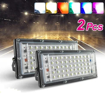 2pcs/Lot LED Flood Light 50W RGB Floodlight street IP65 Waterproof Outdoor Wall Reflector Lighting AC220V Garden Spotlight gate
2pcs/Lot LED Flood Light 50W RGB Floodlight street IP65 Waterproof Outdoor Wall Reflector Lighting AC220V Garden Spotlight gate