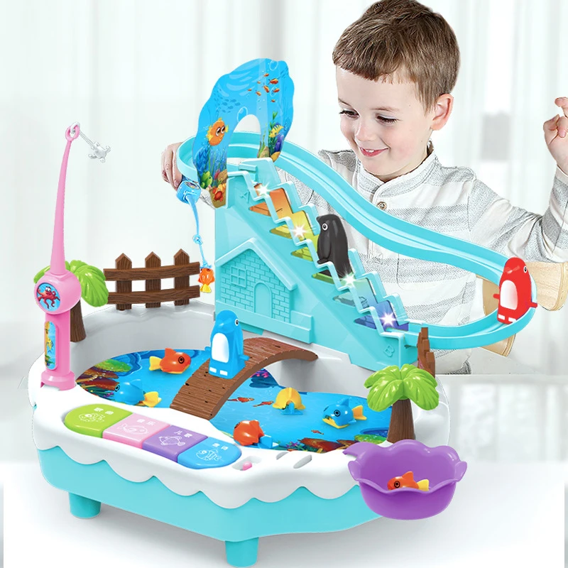 Children's Fishing Music Lighting Penguin Climbs The Stairs Parent-child Interaction Two In One Electric Educational Toys Gifts
Children's Fishing Music Lighting Penguin Climbs The Stairs Parent-child Interaction Two In One Electric Educational Toys Gifts