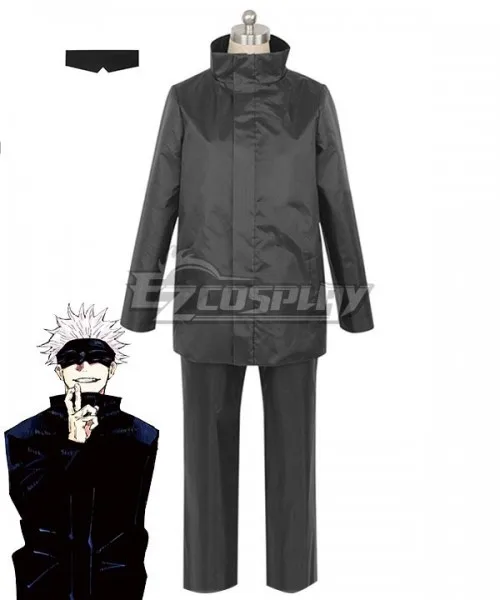 

Jujutsu Kaisen Sorcery Fight Satoru Gojo Black Uniform Set Halloween Suit Adult Outfit Party Suit Cosplay Costume E001