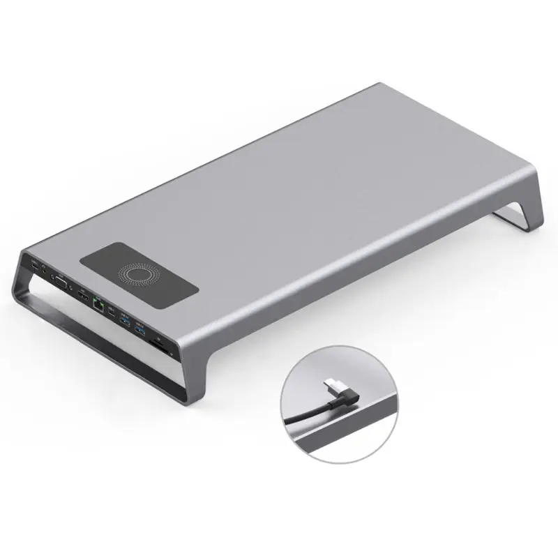 Type-C Multi-function Extension Dock Station Base with USB 3.0 Data Transmission
Type-C Multi-function Extension Dock Station Base with USB 3.0 Data Transmission