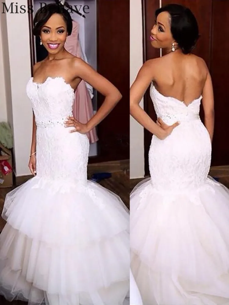 DD JYOY Mermaid Wedding Dress 2019 Elegant Tiered Gown Bridal Dress Lace Africa Wedding Dress with Train Zipper Back
DD JYOY Mermaid Wedding Dress 2019 Elegant Tiered Gown Bridal Dress Lace Africa Wedding Dress with Train Zipper Back