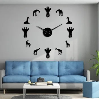 DIY Giraffe Mirror Stickers Wall Art Giant Frameless Clock Wildlife Animal Home Decor Kind Room Decorative Clock Wall Watch
DIY Giraffe Mirror Stickers Wall Art Giant Frameless Clock Wildlife Animal Home Decor Kind Room Decorative Clock Wall Watch