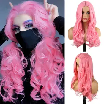RONGDUOYI Pink Hair Full Machine Made Wig Long Heat Resistant Synthetic Wigs for Women Middle Part Natural Wave Hair Cosplay Wig
RONGDUOYI Pink Hair Full Machine Made Wig Long Heat Resistant Synthetic Wigs for Women Middle Part Natural Wave Hair Cosplay Wig